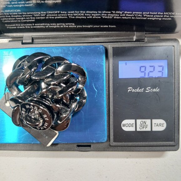 Marc by Marc Jacobs Black Chunky Chain Bracelet 7" 9.2g NWT - Picture 3 of 12